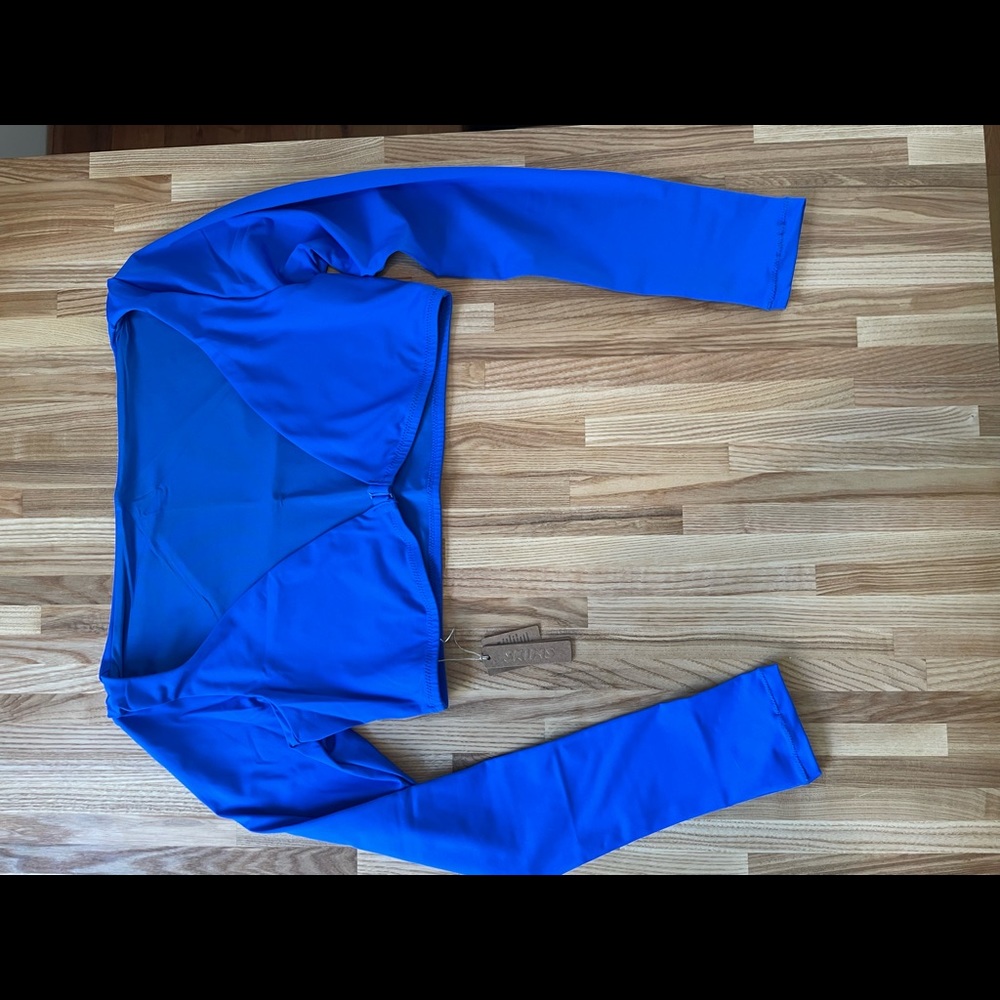 Skims Swim Long Sleeve shrug cobalt blue. New with tags Size Medium